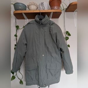 London Fog Quilted Ski Jacket - Sage Green